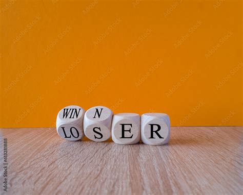 Loser Or Winner Symbol Turned Cubes And Changes The Word Loser To