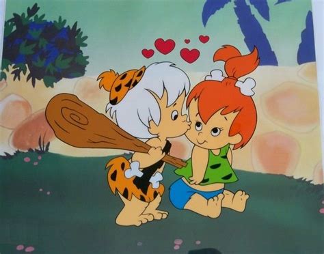 pebbles and bamm bamm true love old school cartoons old cartoons cartoons comics classic