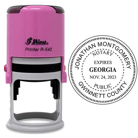 Georgia Pink Deluxe Notary Kit W Journal And Pouch All State Notary