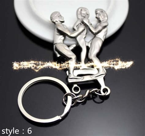 New Alternative Sexy Lover Metal Keychain Keyring Key Ring Chain Funny Toy In Key Chains From