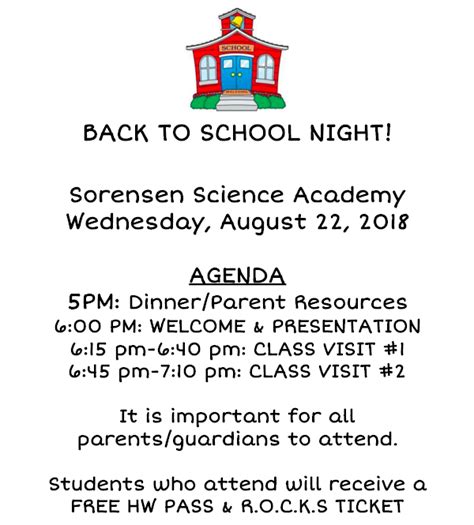 2018 Back To School Night Christian Sorensen Science Academy