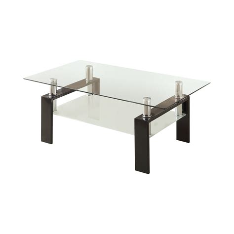 Get free shipping on qualified glass coffee tables or buy online pick up in store today in the furniture department. Tempered Glass Coffee Table with Shelf Black - Coaster Fine
