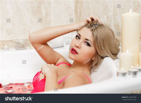 Attractive Naked Girl Enjoys Bath Milk Stock Photo Shutterstock
