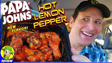 Papa John S® Hot Lemon Pepper Wings Review 🔥🍋🍗 New Flavor 😍 Peep This Out 🕵️‍♂️ Youtube