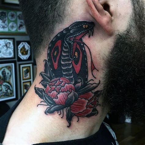 90 Cobra Tattoo Designs For Men Kingly Snake Ink Ideas Flower Neck