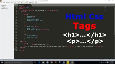 Html Tags Heading Paragraph And Also Apply Css UZK Technology YouTube