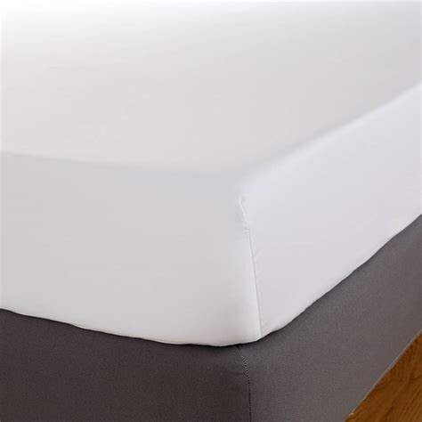 800tc Super King Fitted Sheet White Brandalley