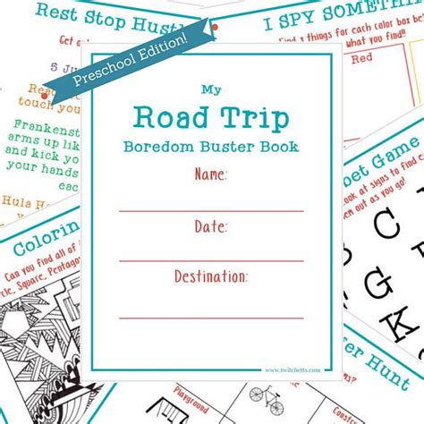 Printable road trip games for preschoolers. Road Trip Boredom Buster Book ~ Preschool Edition ...