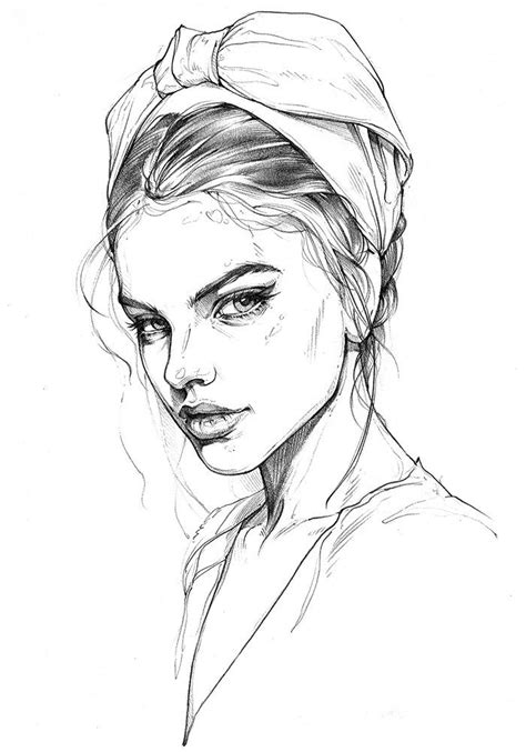 Art And Illustration Fashion Illustration Face Female Face Drawing