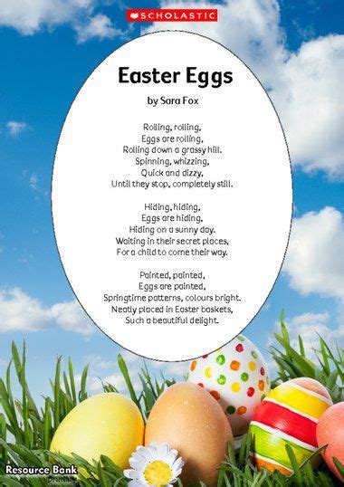 The ‘easter Eggs Poem Celebrates The Different Ways That Eggs Are Used