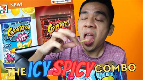 The Weirdest Corn Snack Period Corntoz Spicy Buldak Corntoz Icy Lemon Tea Youtube