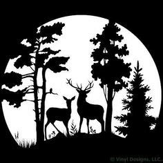 We did not find results for: wildlife clip art silhouettes | Mountain Scene Deer Family ...