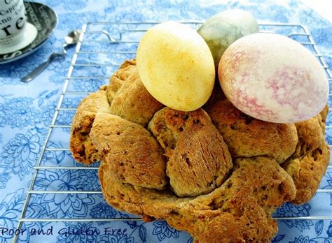 Traditional german easter bread is made with a rich egg dough and studded with golden raisins and sprinkled with sliced toasted almonds and pearl sugar. Poor and Gluten Free (with Oral Allergy Syndrome): Vegan, Gluten-Free Osterkranz (German Easter ...