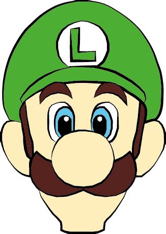 Luigi Face (Super Mario Bros.) by https://www.deviantart.com/azenmog on