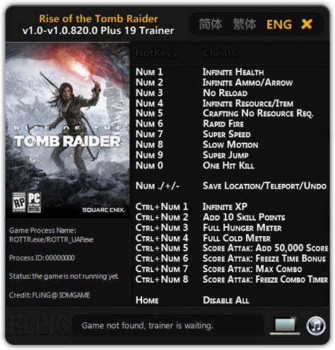 Tomb Raider V10 V107184 Plus 11 Trainer By Fling Cheat Engine Free
