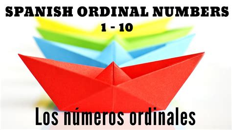 Ordinal Numbers In Spanish 1 10 Los Números Ordinales En Español