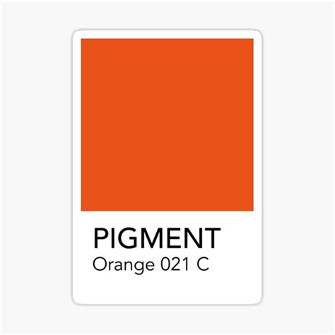 Pantone Orange 021 C Sticker For Sale By Anniesibon Redbubble
