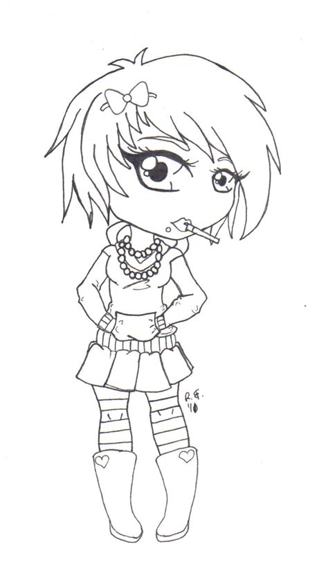 Emo Doll Coloring Pages