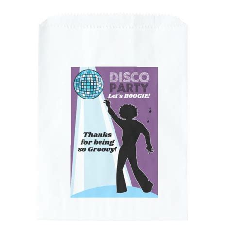Disco Party 70s Dance Custom Favor Bags In 2021 Disco