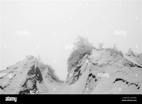 Dramatic Mountain Landscape Black And White Image Stock Photo Alamy