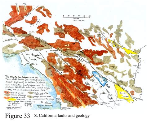 Major Faults Of Southern California Geological History Of The Southwest