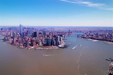 Manhattan With Hudson River And East River Nyc Stock Photo Image Of