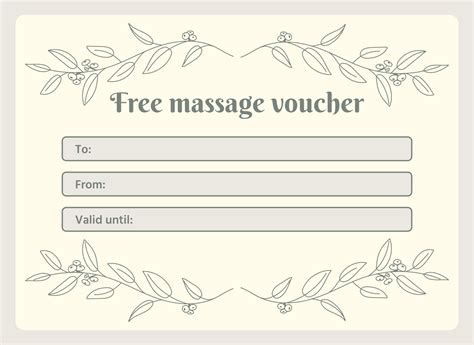 Best Printable Massage Gift Certificate Template Printableecom My Xxx
