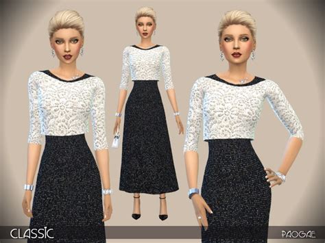 Classic Dress By Paogae At Tsr Sims 4 Updates