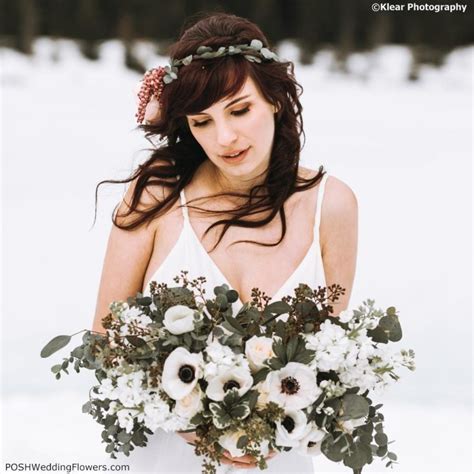 Winter Wedding Photos By Seattle Wedding Flowers By Posh