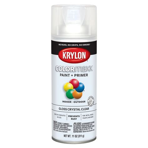 Krylon K05515007 Paint Primer Spray Paint Colormaxx Gloss Crystal