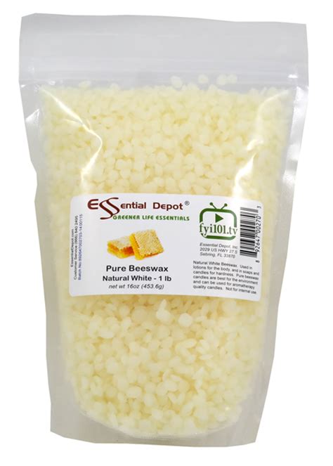 Beeswax Pastilles Pearls White 1 Lb Essential Depot