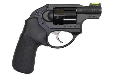 Ruger Lcr 357 Magnum Revolver With Green Fiber Optic Front Sight For