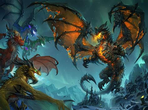 Black Dragon Wallpaper Fantasy Art Dragon World Of Warcraft Cataclysm World Of Warcraft Hd