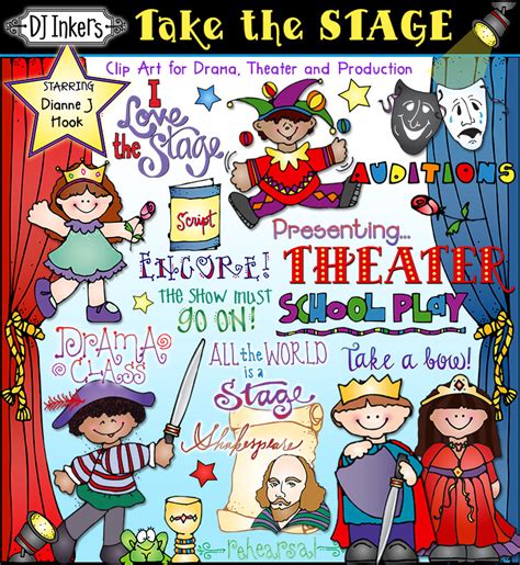 Fun Clip Art For Drama Class Theater And Stage Production By Dj Inkers