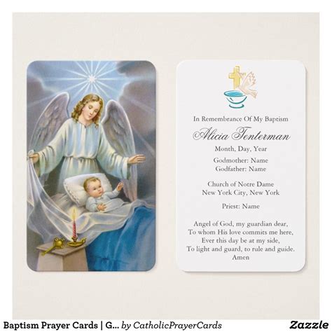 Baby Baptism Prayer Cards Printable Cards