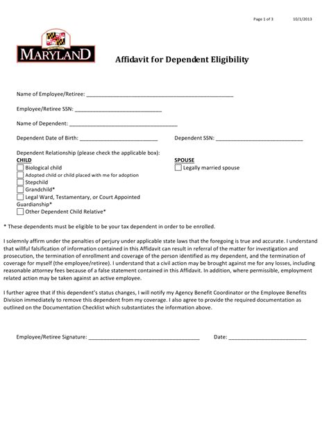 Health Affidavit Form Affidavitform Net