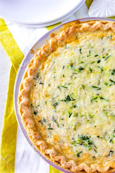 Zucchini Quiche With Basil Food Folks And Fun