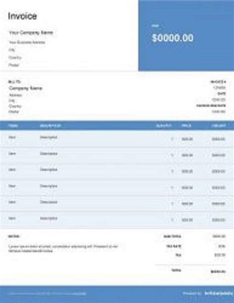 Gym Invoice Template Billed Free Download