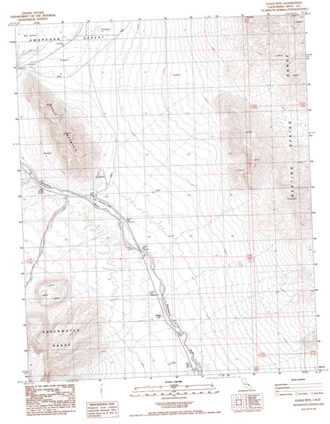 Eagle Mountain Topographic Map 124000 Scale California