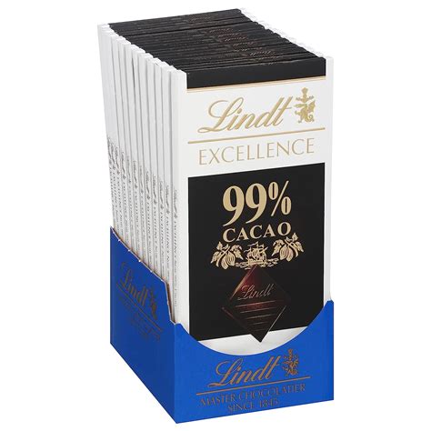 Amazon Com Lindt EXCELLENCE 99 Cocoa Dark Chocolate Bar 1 8 Oz 12