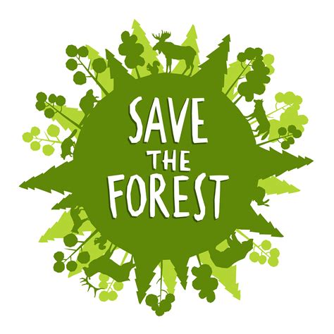 Save The Forest Concept 461640 Vector Art At Vecteezy