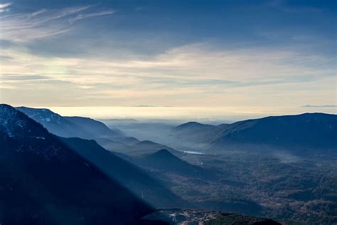 Hd Wallpaper Mountain Covered By Fogs Black Mountain Range Near River