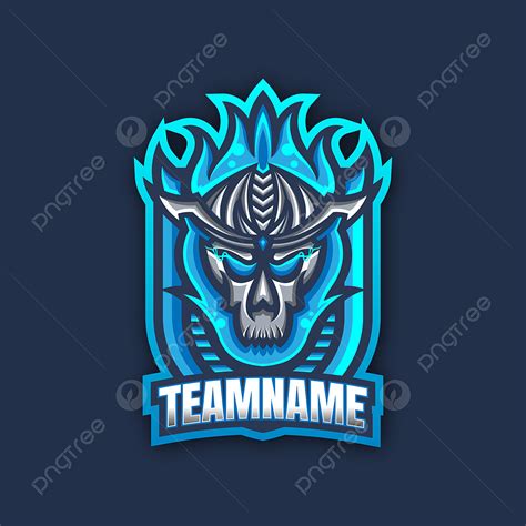 Logo Gaming Esport Vector Png Images Blue Skull Esport Gaming Mascot