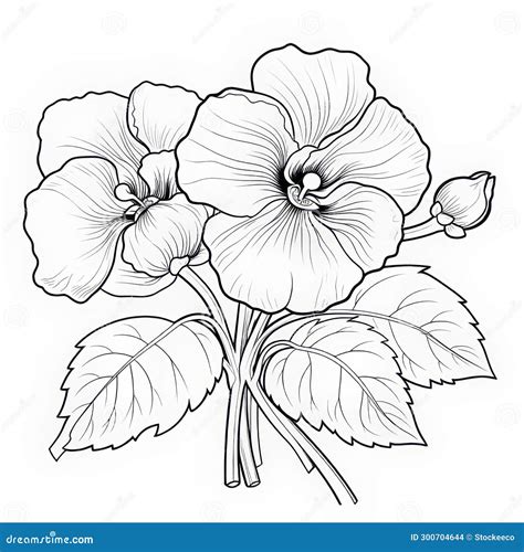 Elegant Brushwork: Exotic Flower Coloring Pages by Ivanovich Pimenov