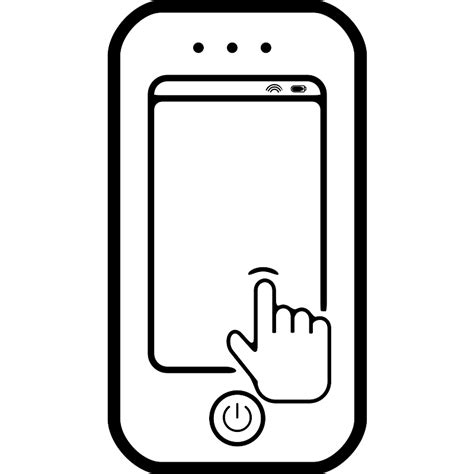 Hand On Phone Touch Screen Vector Svg Icon Svg Repo
