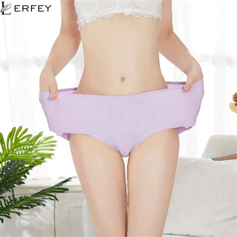 Lerfey Women Panties Underwear Ultra Thin Viscose Seamless Briefs Ice Silk Comfort Sexy Laides