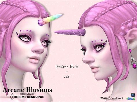The Sims Resource Arcane Illusions Unicorn Horn Acc