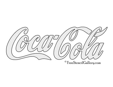Click on the image to view the pdf. Coca Cola Logo Stencil | Free Stencil Gallery