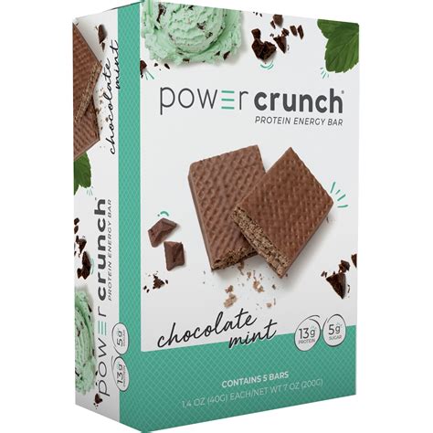 Power Crunch Original Protein Energy Bar Chocolate Mint 7 Oz 5 Count