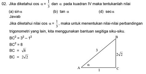 Nilai Perbandingan Trigonometri Di Berbagai Kuadran